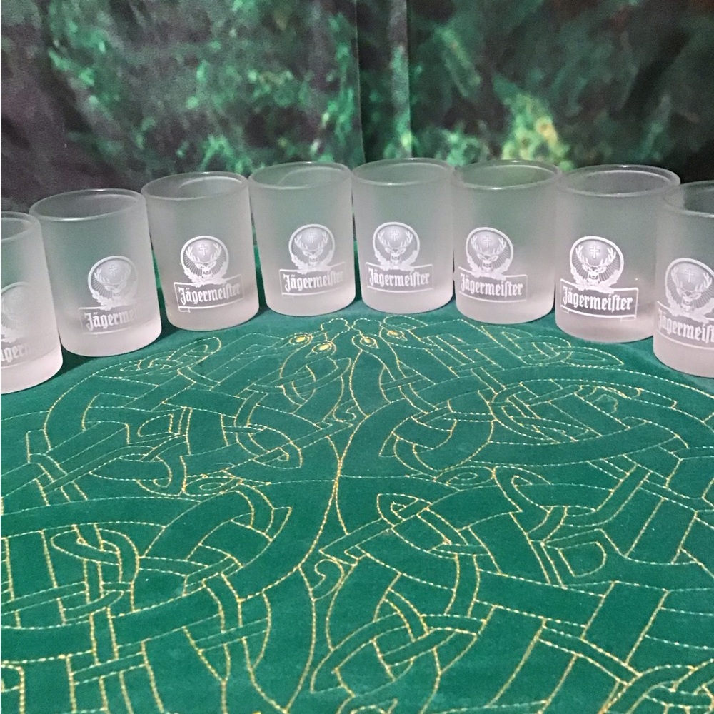 Shot glasses Jagermeister 8 lot, Frosted 2 CL